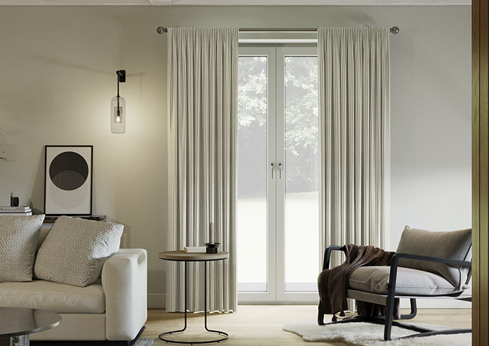 Emily Bond Oscar Stripe, Pebble - Made to Measure Curtains - Image 3